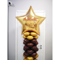Μπαλόνια Κολώνα με Φοϊλ Αστέρι και με Αυτοκόλλητο Εταιρικό Λογότυπο για Εγκαίνια Νέου Καταστημάτος ή Επιχείρησης