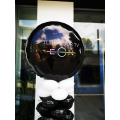Δίχρωμη Κολώνα Foil Μπαλονιών με Λογότυπα NOVA & EON για Εγκαίνια Καταστήματος