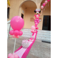 Μπαλόνια για Βάπτιση με θέμα την "Minnie Mouse" για εξωτερικό στολισμό στην εκκλησία