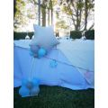 Μπαλόνια για Βάπτιση "Twin Shooting Stars"με θέμα τα αστέρια για δίδυμα αγόρια κορίτσια