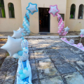 Μπαλόνια για Βάπτιση "Twin Shooting Stars"με θέμα τα αστέρια για δίδυμα αγόρια κορίτσια