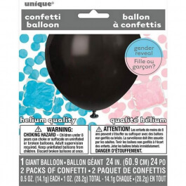 Μπαλόνι Latex κονφετί "Αποκάλυψη Φύλου" 61εκ. - Κωδικός: U54600 - Unique