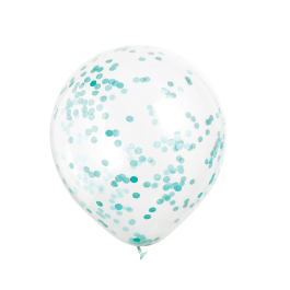 Μπαλόνια με βεραμάν κομφετί 30εκ. (6 τεμάχια) - U58108