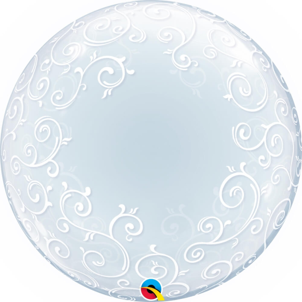 Μπαλόνι Deco Bubble "Fancy Filigree" 61εκ. - Κωδικός: 13693 - Qualatex