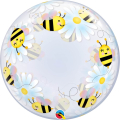 Μπαλόνι Deco Bubble "Sweet Bees & Daisies" 61εκ. - Κωδικός: 15733 - Qualatex