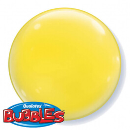 Μπαλόνι Bubble "Solid Colour Yellow" 56εκ. (4 τεμάχια) - Κωδικός: 21335 - Qualatex