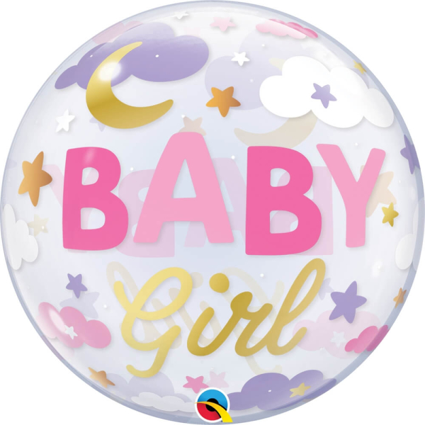 Μπαλόνι Bubble "Baby Girl Sweet Dreams" 56εκ. - Κωδικός: 24904 - Qualatex