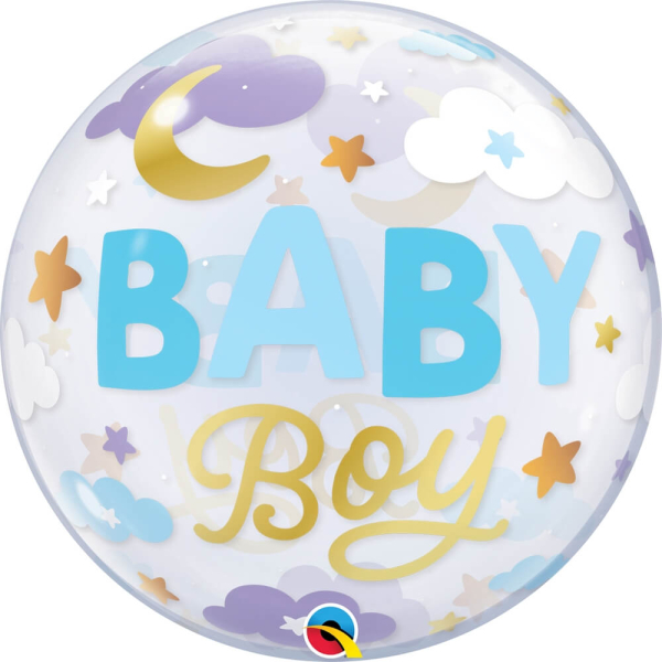 Μπαλόνι Bubble "Baby Boy Sweet Dreams" 56εκ. - Κωδικός: 24905 - Qualatex