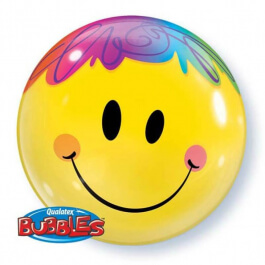 Μπαλόνι Bubble "Bright Smile Face" 56εκ. - Κωδικός: 35173 - Qualatex