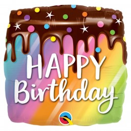 Μπαλόνι Foil "Birthday Rainbow Drip Cake" 45εκ. - Κωδικός: 10485 - Qualatex