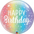 Μπαλόνι Bubble "Birthday Ombre & Dots" 56εκ. - Κωδικός: 13232 - Qualatex