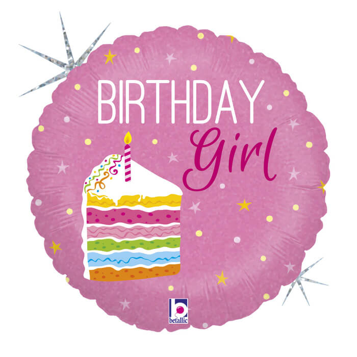 Μπαλόνι Foil "Birthday Cake Girl" 46εκ.