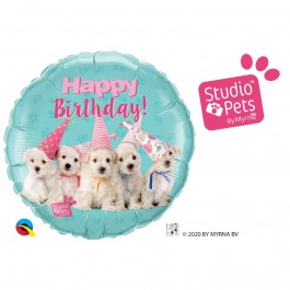 Μπαλόνι Foil "Birthday Puppies" 46εκ. - Κωδικός: 57620 - Qualatex
