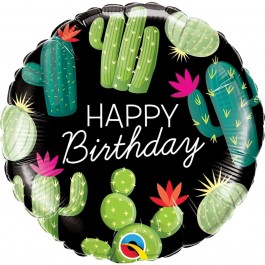 Μπαλόνι Foil "Birthday Cactuses" 46εκ. - Κωδικός: 78662 - Qualatex