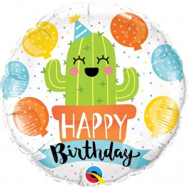 Μπαλόνι Foil "Birthday Party Cactus" 46εκ. - Κωδικός: 78664 - Qualatex