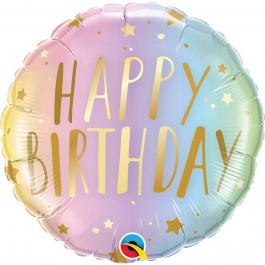 Μπαλόνι Foil "Birthday Pastel Ombre" 46εκ. - Κωδικός: 88052 - Qualatex
