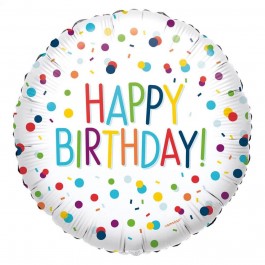 Μπαλόνι Foil "Confetti Birthday" 46εκ. - Κωδικός: A4134001 - Anagram