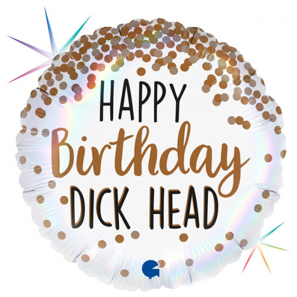 Μπαλόνι Foil "Happy Birthday Dick Head" 46εκ. - Κωδικός: G78038RH - Grabo