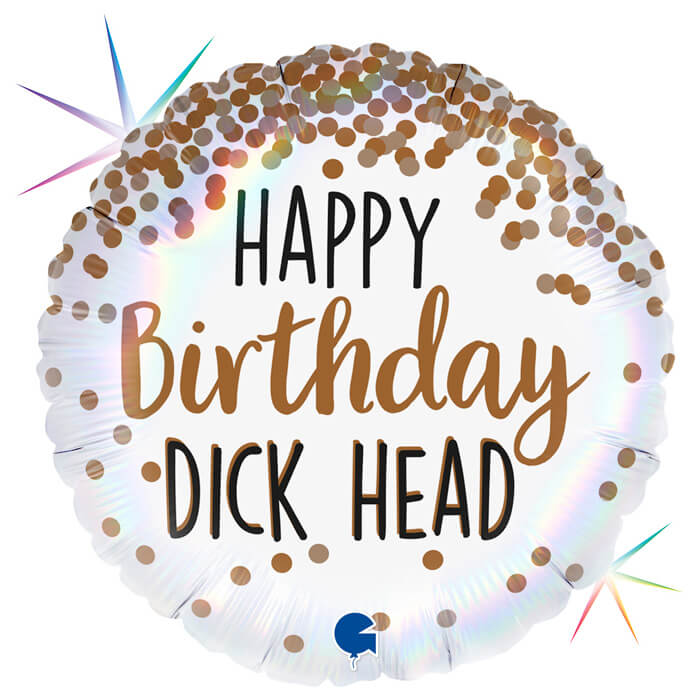 Μπαλόνι Foil "Happy Birthday Dick Head" 46εκ.