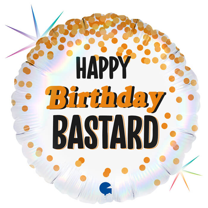 Μπαλόνι Foil "Happy Birthday Bastard" 46εκ.