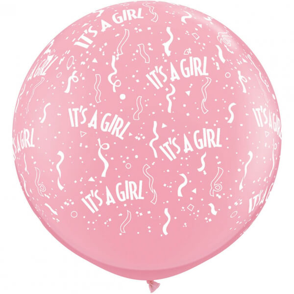 Μπαλόνια Latex γίγας "Its A Girl" 76εκ. (2 τεμάχια) - Κωδικός: 29166 - Qualatex