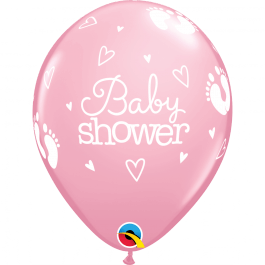 Μπαλόνια Latex "Baby Shower Pink" 28εκ. (6 τεμάχια) - Κωδικός: 58370 - Qualatex