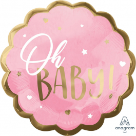 Μπαλόνι Foil "Pink Baby Girl" 55εκ. - Κωδικός: A3972501- Anagram