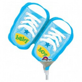 Μπαλόνι Foil μικρό για στικ "Baby Boy Sporty Blue Kicks" 23εκ. - Κωδικός: A2886902 - Anagram