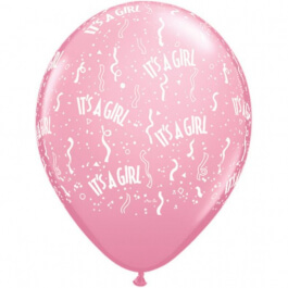 Μπαλόνια Latex "It' s a Girl" 28εκ. (6 τεμάχια) - Κωδικός: 11731 - Qualatex