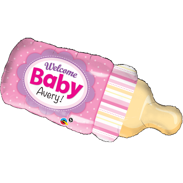 Μπαλόνι Foil "Welcome Baby Μπιμπερό ροζ" 99εκ. - Κωδικός: 16470 - Qualatex