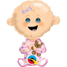 Μπαλόνι Foil μικρό για στικ "Baby Girl" 36εκ. - Κωδικός: 49359 - Qualatex