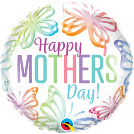 Μπαλόνι Foil "Mother's Day Pastel Butterflies" 46εκ. - Κωδικός: 17516 - Qualatex