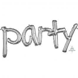 Μπαλόνι Λέξη "party" - Anagrmam - ασημί - Κωδικός: A3670201 - Anagram