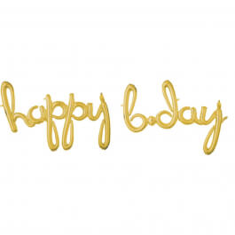Μπαλόνι Φράση "happy b∙day" - Anagrmam - χρυσό - Κωδικός: A3793711 - Anagram