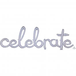 Μπαλόνι Λέξη "celebrate" - Anagram - ασημί ιριδίζον- Κωδικός: A39172 - Anagram