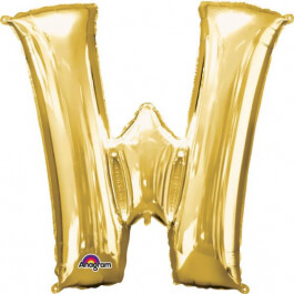 Μπαλόνι Γράμμα "W" μικρό - Anagram - χρυσό - Κωδικός: A3305701 - Anagram