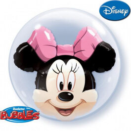 Μπαλόνι Bubble Διπλό "Minnie κεφάλι" 61εκ. - Κωδικός: 27568 - Qualatex
