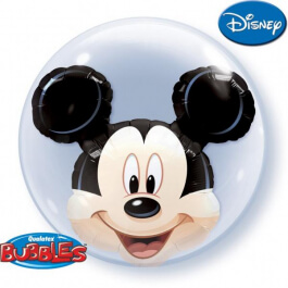 Μπαλόνι Bubble Διπλό "Mickey κεφάλι" 61εκ. - Κωδικός: 27569 - Qualatex
