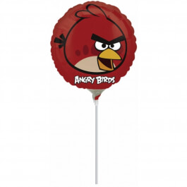 Μπαλόνι Foil μικρό για στικ "Angry Birds Κόκκινο" 23εκ. - Κωδικός: A2577109 - Anagram