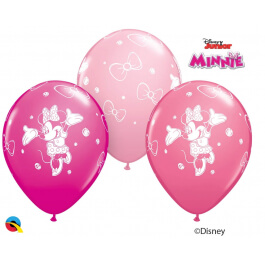 Μπαλόνια Latex "Minnie Mouse" 28εκ. (6 τεμάχια) - Κωδικός: 18685 - Qualatex