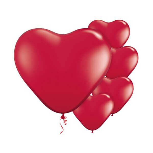 Μπαλόνια Καρδιές Latex 30εκ. με Ήλιον (100 τεμάχια)