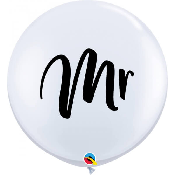 Μπαλόνια Latex γίγας "Mr" 76εκ. (2 τεμάχια) - Κωδικός: 57439 - Qualatex