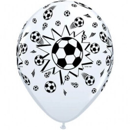 Μπαλόνια Latex "Soccer Balls" 28εκ. (6 τεμάχια) - Κωδικός: 92044 - Qualatex