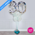 Mπουκέτο με 2 μπαλόνια αριθμούς & λάτεξ μπαλόνια με κονφετί - Κωδικός: 9603008