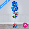 Mπουκέτο με 1 μπαλόνι αριθμό, 2 Foil μπαλόνια & 2 λάτεξ μπαλόνια - Κωδικός: 9603012