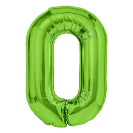 Μπαλόνια Αριθμοί - Μπαλόνι αριθμός Νούμερο "0" μεγάλο - πράσινο - Κωδικός: 128534 - SmileStore
