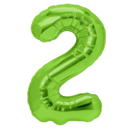 Μπαλόνια Αριθμοί - Μπαλόνι αριθμός Νούμερο "2" μεγάλο - πράσινο - Κωδικός: 128558 - SmileStore