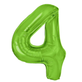 Μπαλόνια Αριθμοί - Μπαλόνι αριθμός Νούμερο "4" μεγάλο - πράσινο - Κωδικός: 128572 - SmileStore