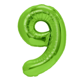 Μπαλόνια Αριθμοί - Μπαλόνι αριθμός Νούμερο "9" μεγάλο - πράσινο - Κωδικός: 128626 - SmileStore
