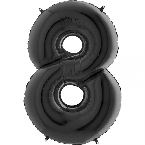 Μπαλόνι αριθμός Νούμερο "8" μεγάλο - Grabo - μαύρο - Κωδικός: 466048 - Grabo